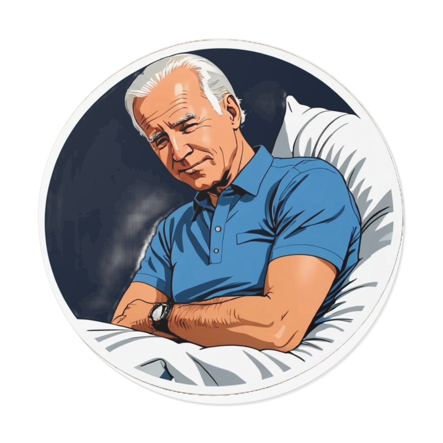 Sleepy Joe Round Sticker